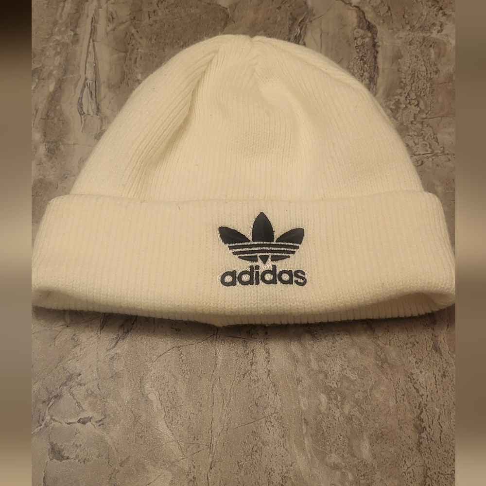 Adidas Off-White Knit Beanie